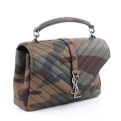 ysl camo college bag|Saint Laurent.